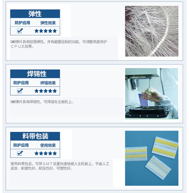 SMD鈹銅簧片高彈性耐腐蝕性能優(yōu)異